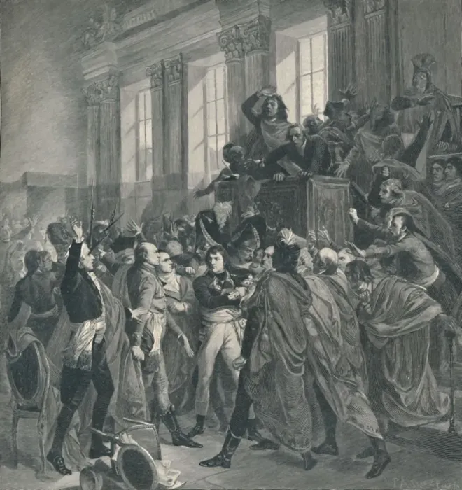Framed Print : Bonaparte at the Council of the Five Hundred - St. Cloud, November 10, 1799 (19th Brumaire), 1896 Framed Print : Bonaparte at the Council of the Five Hundred - St. Cloud, November 10, 1799 (19th Brumaire), 1896
