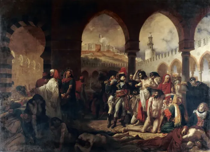 Framed Print : Bonaparte Visiting the Plague Victims of Jaffa, 1804 Framed Print : Bonaparte Visiting the Plague Victims of Jaffa, 1804