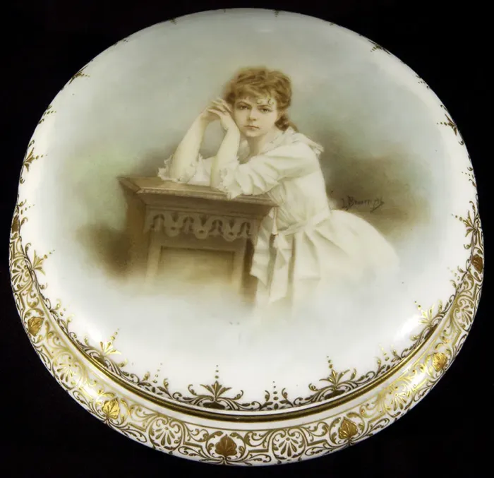 Framed Print : Bonbonniere Marie Bashkirtseff. Artist: Breslau, Louise-Catherine (1856-1927) Framed Print : Bonbonniere Marie Bashkirtseff. Artist: Breslau, Louise-Catherine (1856-1927)