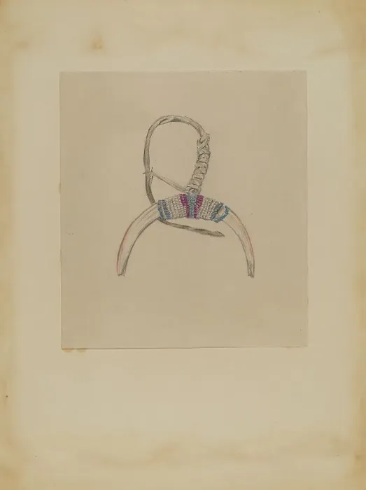 Framed Print : Bone and Beadwork, 1935 / 1942. Creator: Melita Hofmann Framed Print : Bone and Beadwork, 1935 / 1942. Creator: Melita Hofmann