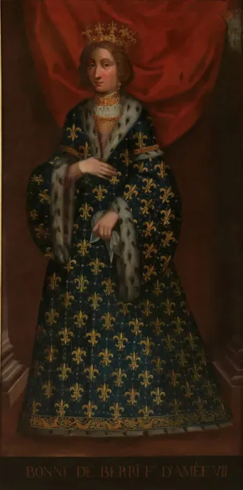 Framed Print : Bonne of Berry (1365-1435), Countess of Savoy. Artist: Anonymous Framed Print : Bonne of Berry (1365-1435), Countess of Savoy. Artist: Anonymous