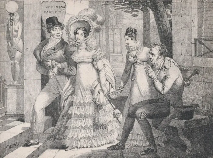 Framed Print : Bonne renommee vaut mieux que ceinture doree, ca. 1820-30 Framed Print : Bonne renommee vaut mieux que ceinture doree, ca. 1820-30