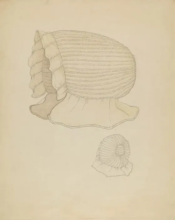 Framed Print : Bonnet, c. 1936. Creator: Doris Beer Framed Print : Bonnet, c. 1936. Creator: Doris Beer