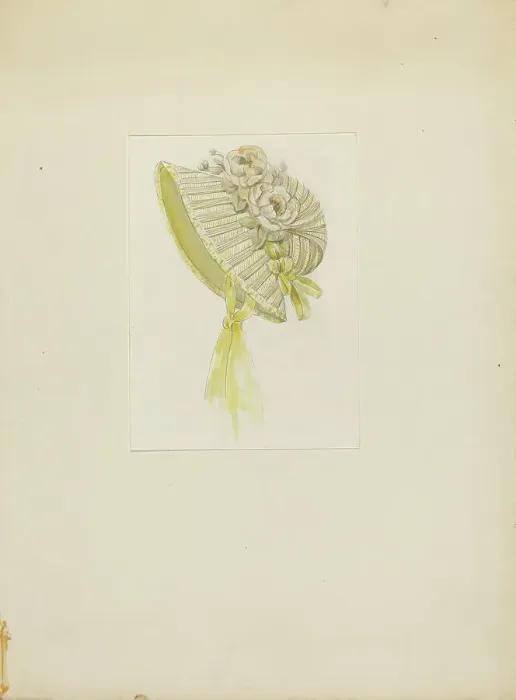 Framed Print : Bonnet, c. 1936. Creator: Jessie M. Benge Framed Print : Bonnet, c. 1936. Creator: Jessie M. Benge