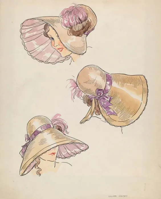 Framed Print : Bonnet, c. 1936. Creator: Lillian Causey Framed Print : Bonnet, c. 1936. Creator: Lillian Causey