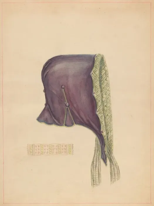 Framed Print : Bonnet, c. 1937. Creator: Fanchon Larzelere Framed Print : Bonnet, c. 1937. Creator: Fanchon Larzelere