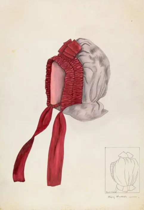 Framed Print : Bonnet, c. 1937. Creator: Mary E Humes Framed Print : Bonnet, c. 1937. Creator: Mary E Humes