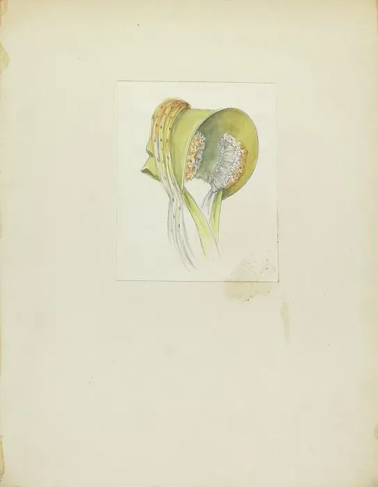 Framed Print : Bonnet, c. 1940. Creator: Jessie M. Benge