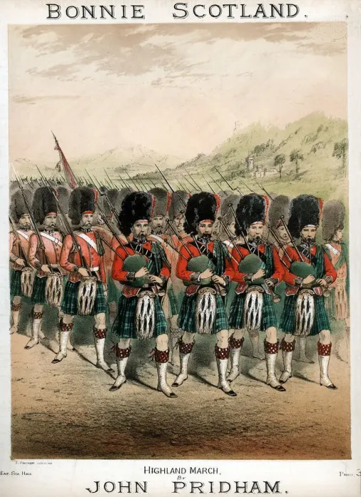 Framed Print : Bonnie Scotland, sheet music cover, c1860. Artist: T Packer Framed Print : Bonnie Scotland, sheet music cover, c1860. Artist: T Packer