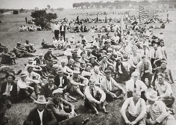 Bonus Army in Anacostia Park, Washington DC, USA, Great Depression, 1932. Artist
