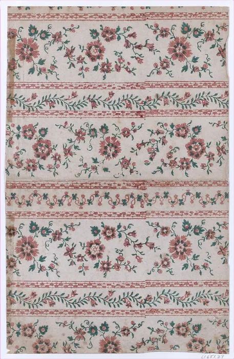 Framed Print : Book cover with two borders with floral patterns, 19th century. Creator: Anon Framed Print : Book cover with two borders with floral patterns, 19th century. Creator: Anon