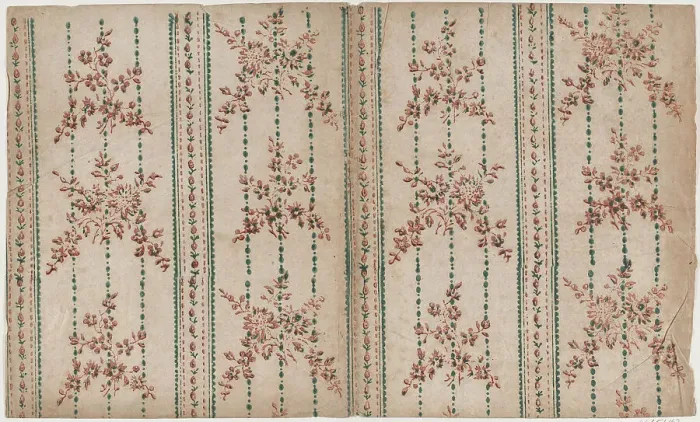 Framed Print : Book cover with two borders with floral patterns, 19th century. Creator: Anon Framed Print : Book cover with two borders with floral patterns, 19th century. Creator: Anon