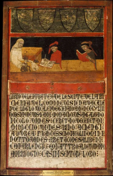 Framed Print : Book Cover. Creator: Italian (Sienese) Painter (dated 1343) Framed Print : Book Cover. Creator: Italian (Sienese) Painter (dated 1343)