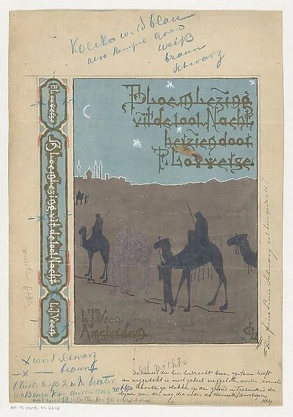 Book cover design for Anthology of One Thousand and One Nights by Pieter Louwerse, 1910 or earlier. Creator: Louwerse, H.C