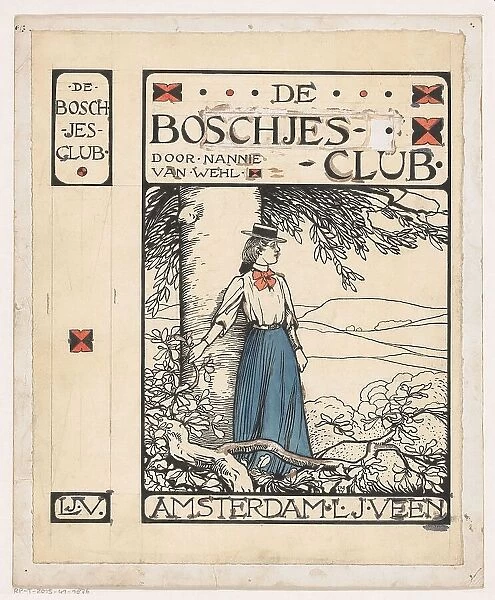 Book cover design for: Nannie van Wehl, De Boschjes-Club, 1905, in or before 1905. Creator: Willem Wenckebach