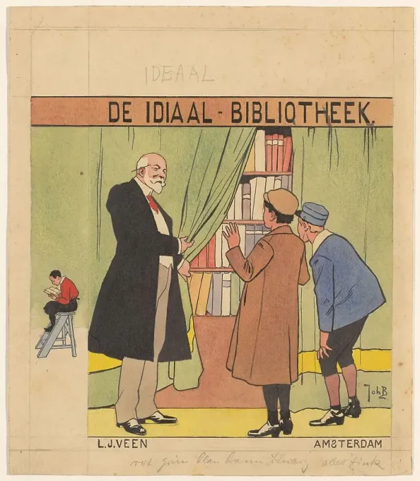 Framed Print : Book cover design for the series: The Ideal Library of publishing company... 1914 or earlier.. Creator: Johan Coenraad Braakensiek. Book cover design for the series: The Ideal Library of publishing company... 1914 or earlier Framed Print : Book cover design for the series: The Ideal Library of publishing company... 1914 or earlier.. Creator: Johan Coenraad Braakensiek. Book cover design for the series: The Ideal Library of publishing company... 1914 or earlier