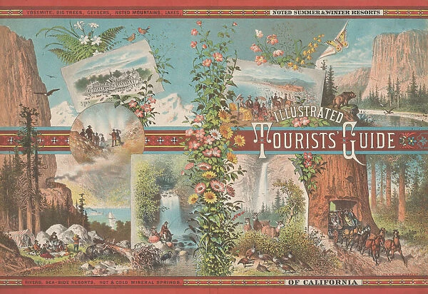 Book cover to an Illustrated Tourist Guide of Noted Summer & Winter Resorts of Cali