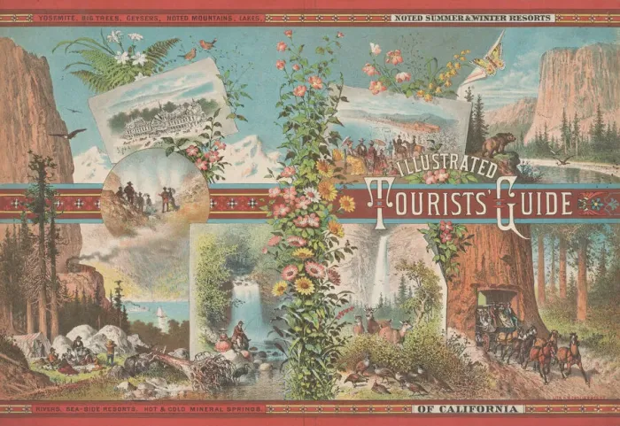 Framed Print : Book cover to an Illustrated Tourist Guide of Noted Summer & Winter Resorts of Cali Framed Print : Book cover to an Illustrated Tourist Guide of Noted Summer & Winter Resorts of Cali