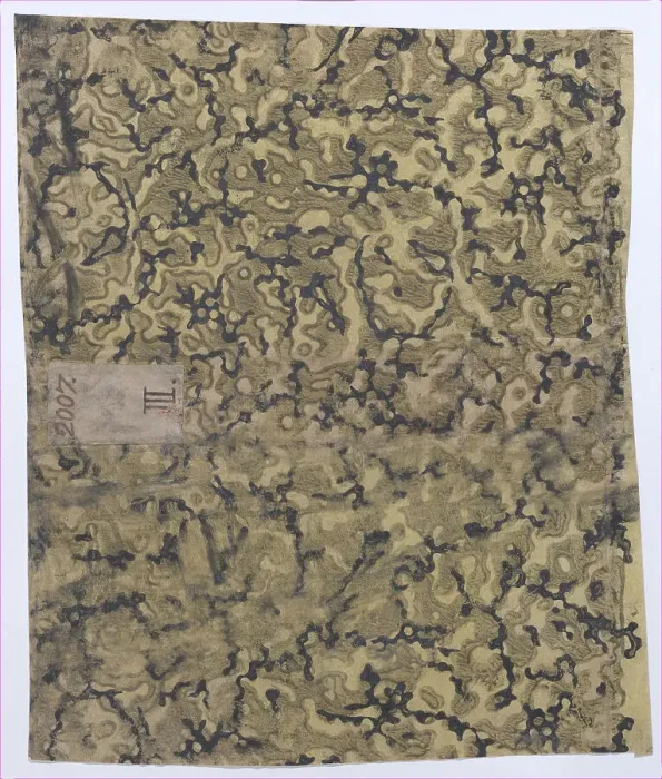 Framed Print : Book cover with marbled pattern, 19th century. Creator: Anon Framed Print : Book cover with marbled pattern, 19th century. Creator: Anon
