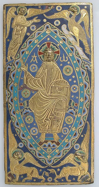 Book-Cover Plaque with Christ in Majesty, French, ca. 1200. Creator: Unknown