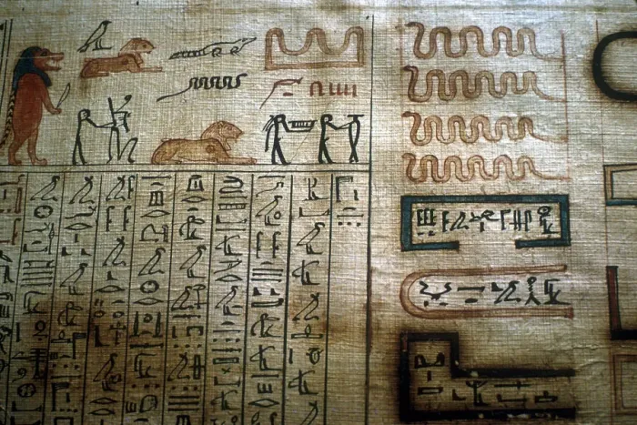 Framed Print : Detail from a Book of the Dead papyrus, Egyptian Museum, Cairo Framed Print : Detail from a Book of the Dead papyrus, Egyptian Museum, Cairo