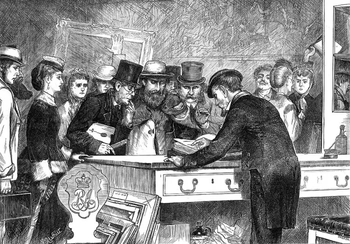 Framed Print : The Book of Fate: a sketch at the Royal Academy of Arts, 1871. Creator: Joseph Swain Framed Print : The Book of Fate: a sketch at the Royal Academy of Arts, 1871. Creator: Joseph Swain
