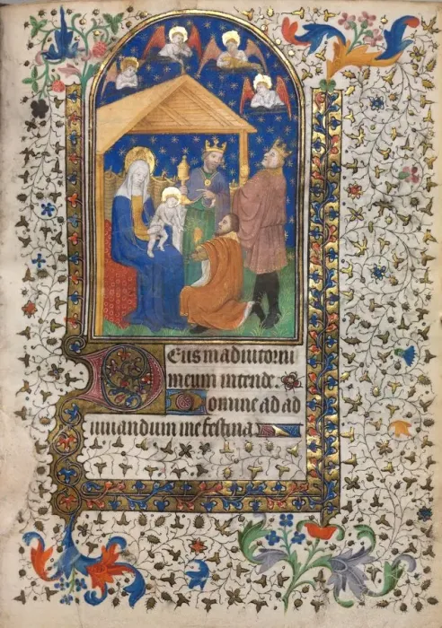 Framed Print : Book of Hours (Use of Paris): Adoration of the Magi, c. 1420. Creator: Boucicaut Master (French Framed Print : Book of Hours (Use of Paris): Adoration of the Magi, c. 1420. Creator: Boucicaut Master (French