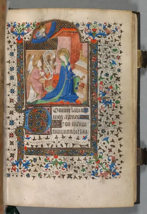 Framed Print : Book of Hours (Use of Paris): Fol. 37r, Annunciation, c. 1420. Creator: The Bedford Master (French Framed Print : Book of Hours (Use of Paris): Fol. 37r, Annunciation, c. 1420. Creator: The Bedford Master (French