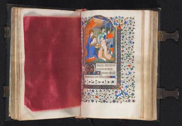 Framed Print : Book of Hours (Use of Paris): Fol. 66v, Decorated Border, c. 1420. Creator: The Bedford Master