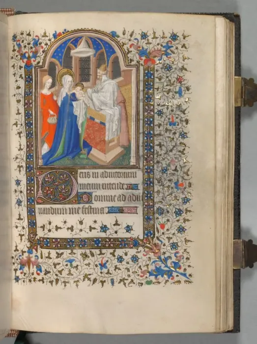 Framed Print : Book of Hours (Use of Paris): Fol. 72r, Presentation at the Temple, c. 1420. Creator Framed Print : Book of Hours (Use of Paris): Fol. 72r, Presentation at the Temple, c. 1420. Creator