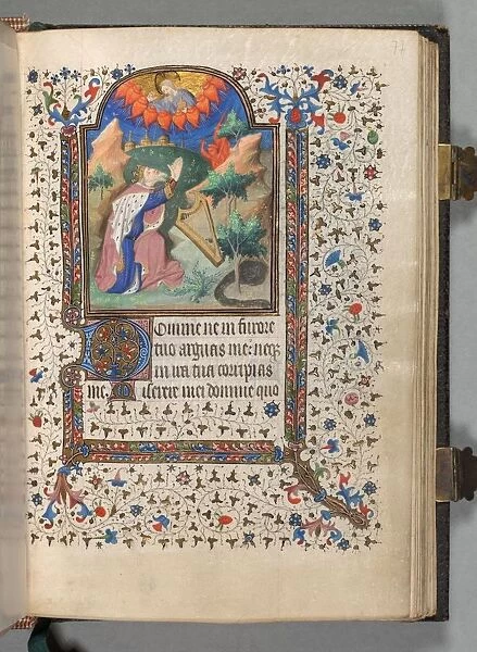 Book of Hours (Use of Paris): Fol. 77r, David, c. 1420. Creator: The Bedford Master (French