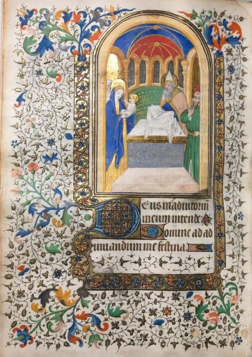 Framed Print : Book of Hours (Use of Paris): Presentation at the Temple, c. 1420. Creator: Boucicaut Master Framed Print : Book of Hours (Use of Paris): Presentation at the Temple, c. 1420. Creator: Boucicaut Master