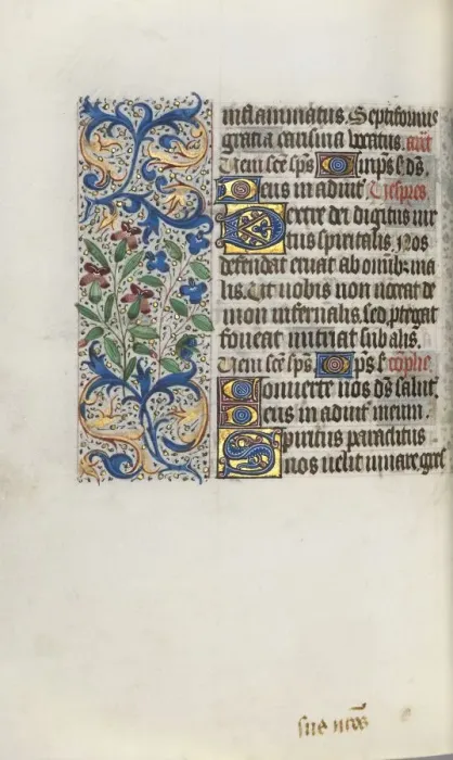Framed Print : Book of Hours (Use of Rouen): fol. 101v, c. 1470. Creator: Master of the Geneva Latini (French Framed Print : Book of Hours (Use of Rouen): fol. 101v, c. 1470. Creator: Master of the Geneva Latini (French