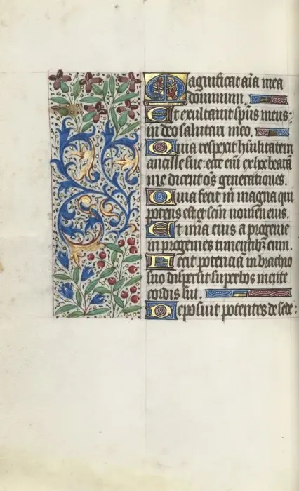 Framed Print : Book of Hours (Use of Rouen): fol. 107v, c. 1470. Creator: Master of the Geneva Latini (French Framed Print : Book of Hours (Use of Rouen): fol. 107v, c. 1470. Creator: Master of the Geneva Latini (French