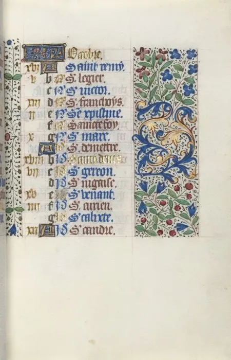 Framed Print : Book of Hours (Use of Rouen): fol. 10r, c. 1470. Creator: Master of the Geneva Latini (French Framed Print : Book of Hours (Use of Rouen): fol. 10r, c. 1470. Creator: Master of the Geneva Latini (French