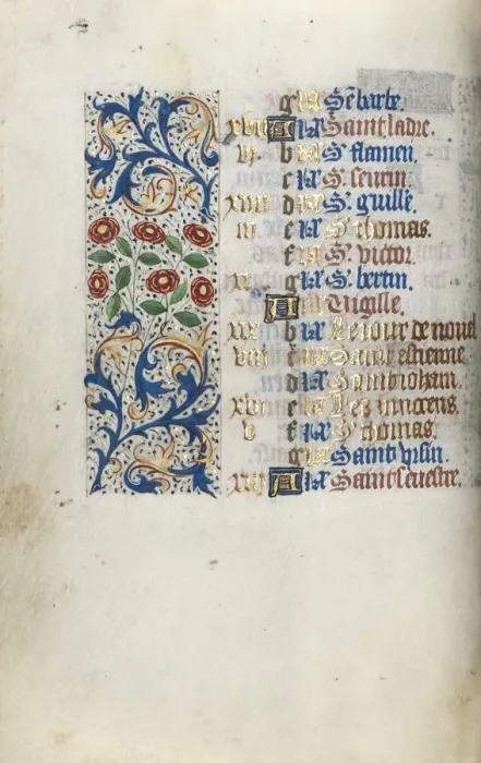 Framed Print : Book of Hours (Use of Rouen): fol. 12v, c. 1470. Creator: Master of the Geneva Latini (French Framed Print : Book of Hours (Use of Rouen): fol. 12v, c. 1470. Creator: Master of the Geneva Latini (French