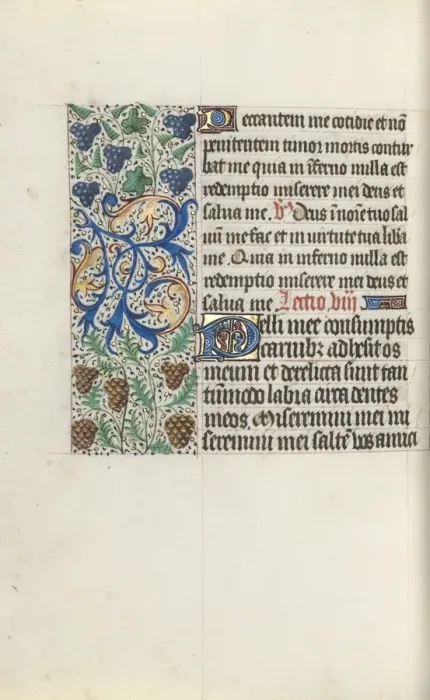 Framed Print : Book of Hours (Use of Rouen): fol. 131v, c. 1470. Creator: Master of the Geneva Latini (French Framed Print : Book of Hours (Use of Rouen): fol. 131v, c. 1470. Creator: Master of the Geneva Latini (French
