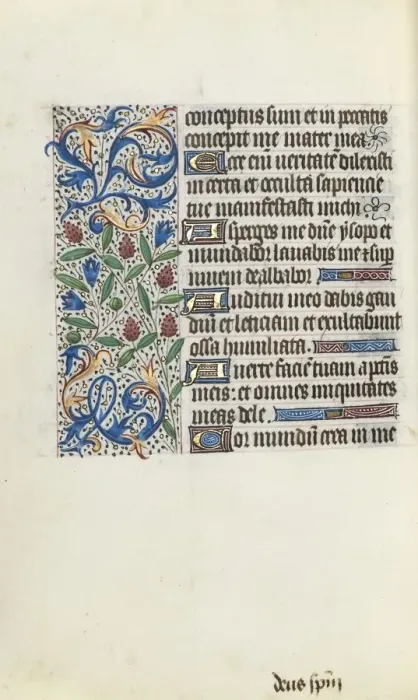 Framed Print : Book of Hours (Use of Rouen): fol. 134v, c. 1470. Creator: Master of the Geneva Latini (French Framed Print : Book of Hours (Use of Rouen): fol. 134v, c. 1470. Creator: Master of the Geneva Latini (French