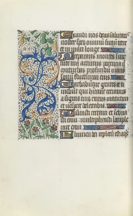 Framed Print : Book of Hours (Use of Rouen): fol. 136v, c. 1470. Creator: Master of the Geneva Latini (French Framed Print : Book of Hours (Use of Rouen): fol. 136v, c. 1470. Creator: Master of the Geneva Latini (French