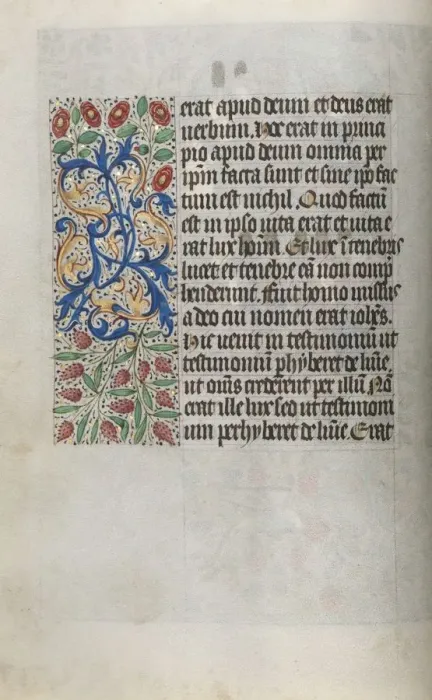 Framed Print : Book of Hours (Use of Rouen): fol. 13v, c. 1470. Creator: Master of the Geneva Latini (French Framed Print : Book of Hours (Use of Rouen): fol. 13v, c. 1470. Creator: Master of the Geneva Latini (French