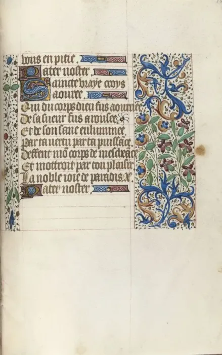 Framed Print : Book of Hours (Use of Rouen): fol. 154r, c. 1470. Creator: Master of the Geneva Latini (French Framed Print : Book of Hours (Use of Rouen): fol. 154r, c. 1470. Creator: Master of the Geneva Latini (French