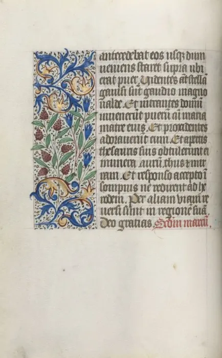 Framed Print : Book of Hours (Use of Rouen): fol. 17v, c. 1470. Creator: Master of the Geneva Latini (French Framed Print : Book of Hours (Use of Rouen): fol. 17v, c. 1470. Creator: Master of the Geneva Latini (French