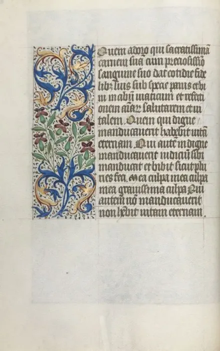 Framed Print : Book of Hours (Use of Rouen): fol. 23v, c. 1470. Creator: Master of the Geneva Latini (French Framed Print : Book of Hours (Use of Rouen): fol. 23v, c. 1470. Creator: Master of the Geneva Latini (French