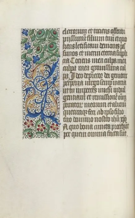 Framed Print : Book of Hours (Use of Rouen): fol. 25v, c. 1470. Creator: Master of the Geneva Latini (French Framed Print : Book of Hours (Use of Rouen): fol. 25v, c. 1470. Creator: Master of the Geneva Latini (French