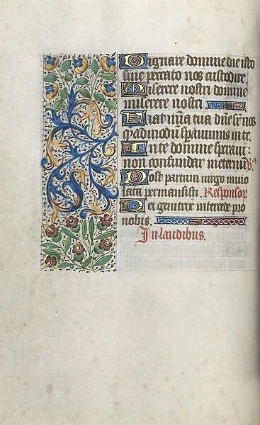 Book of Hours (Use of Rouen): fol. 38v, c. 1470. Creator: Master of the Geneva Latini (French