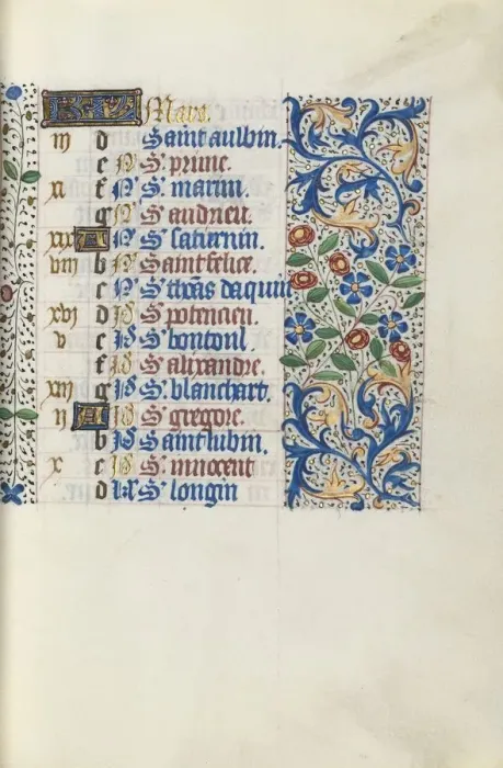 Framed Print : Book of Hours (Use of Rouen): fol. 3r, c. 1470. Creator: Master of the Geneva Latini (French Framed Print : Book of Hours (Use of Rouen): fol. 3r, c. 1470. Creator: Master of the Geneva Latini (French
