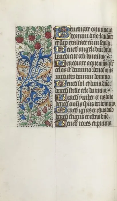 Framed Print : Book of Hours (Use of Rouen): fol. 41v, c. 1470. Creator: Master of the Geneva Latini (French Framed Print : Book of Hours (Use of Rouen): fol. 41v, c. 1470. Creator: Master of the Geneva Latini (French