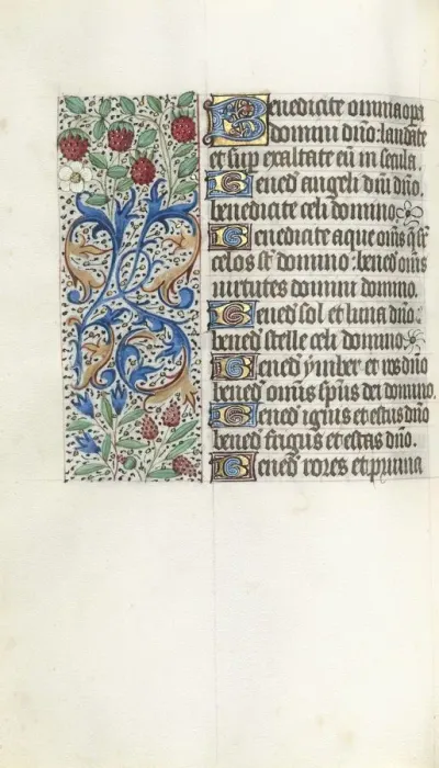 Framed Print : Book of Hours (Use of Rouen): fol. 42v, c. 1470. Creator: Master of the Geneva Latini (French Framed Print : Book of Hours (Use of Rouen): fol. 42v, c. 1470. Creator: Master of the Geneva Latini (French