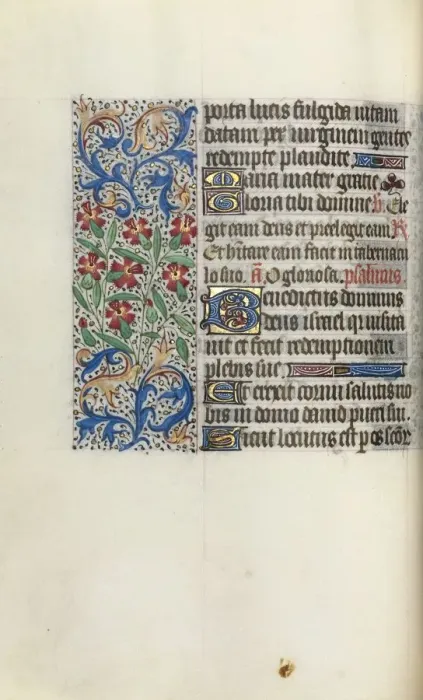 Framed Print : Book of Hours (Use of Rouen): fol. 47v, c. 1470. Creator: Master of the Geneva Latini (French Framed Print : Book of Hours (Use of Rouen): fol. 47v, c. 1470. Creator: Master of the Geneva Latini (French