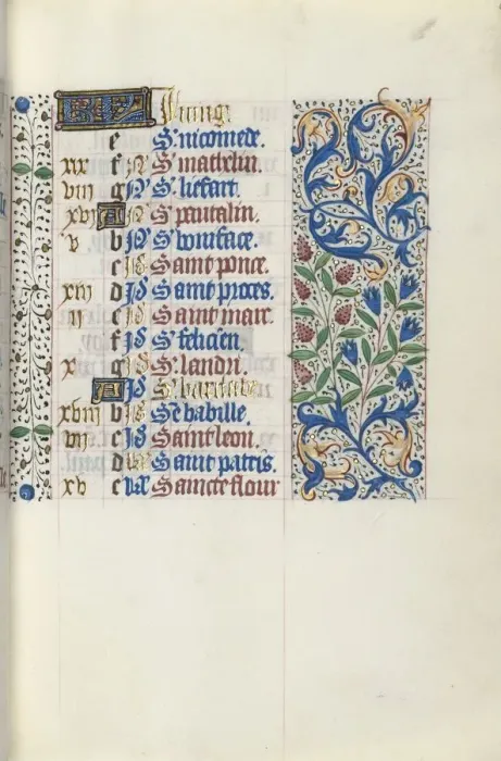 Framed Print : Book of Hours (Use of Rouen): fol. 51r, c. 1470. Creator: Master of the Geneva Latini (French Framed Print : Book of Hours (Use of Rouen): fol. 51r, c. 1470. Creator: Master of the Geneva Latini (French
